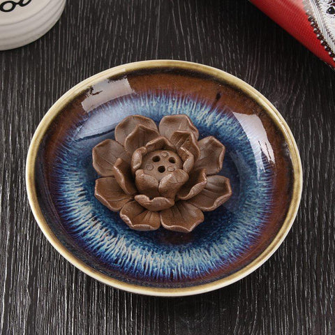 3-Hole Glaze Ceramic Incense Burner