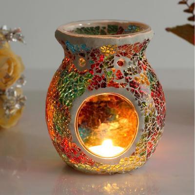 Mosaic Glass Incense Burner